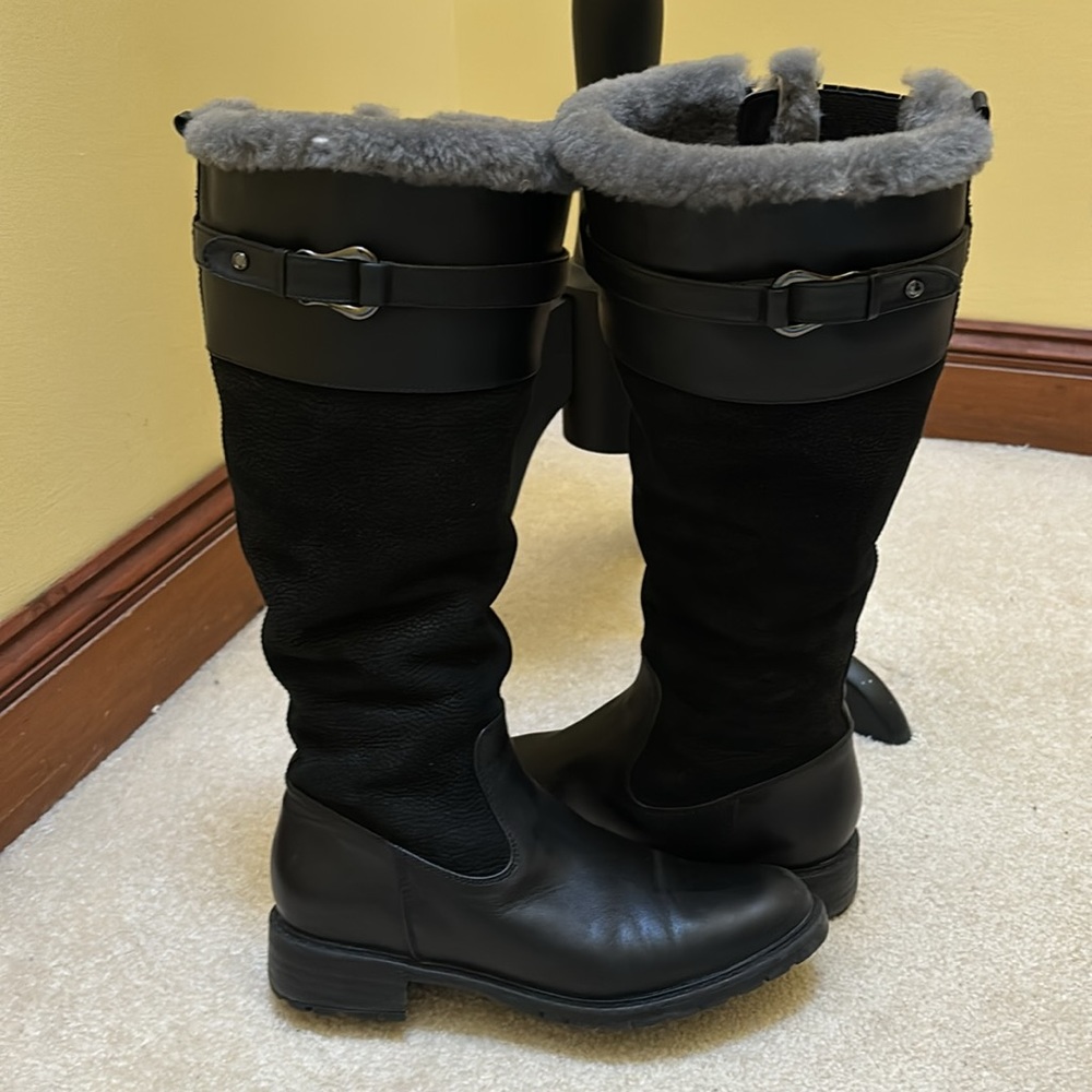 New! Blondo Via Shearling-Lined Waterproof Leather Boots size 7.5